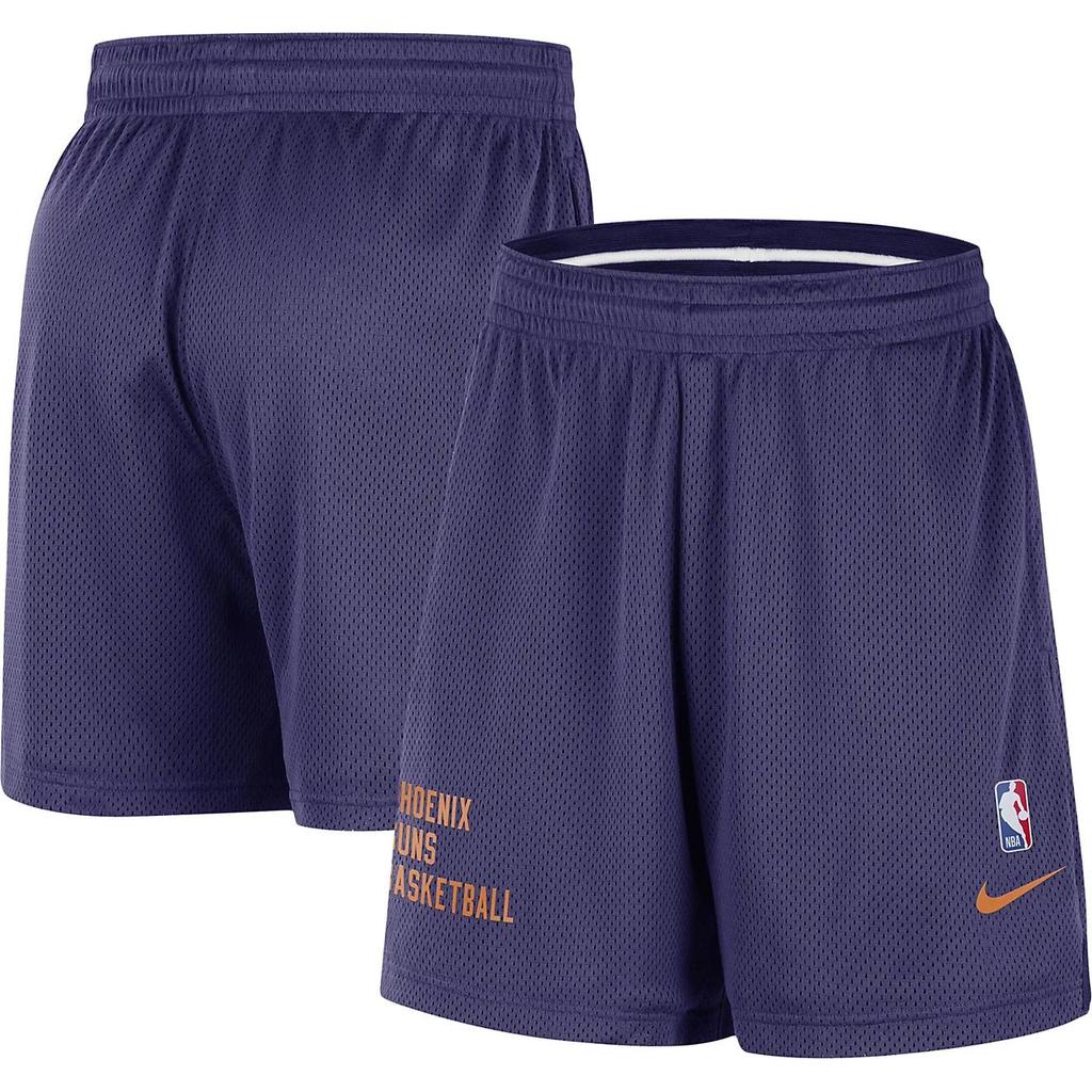 Nike NBA Mesh Shorts Loose Letter Print Drawstring Casual Shorts Men Shorts Purple FB3748-566