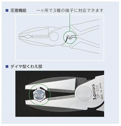 3. Peaks Electrician's Power Pliers 200mm DP-200