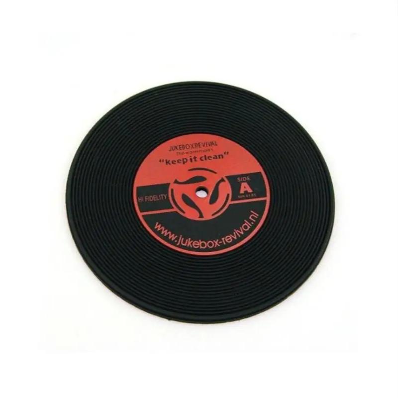 Record Coaster Table Cup Placemats Creative Environmental Plastic Vinyl Drink Coasters Heat-resistant Simple