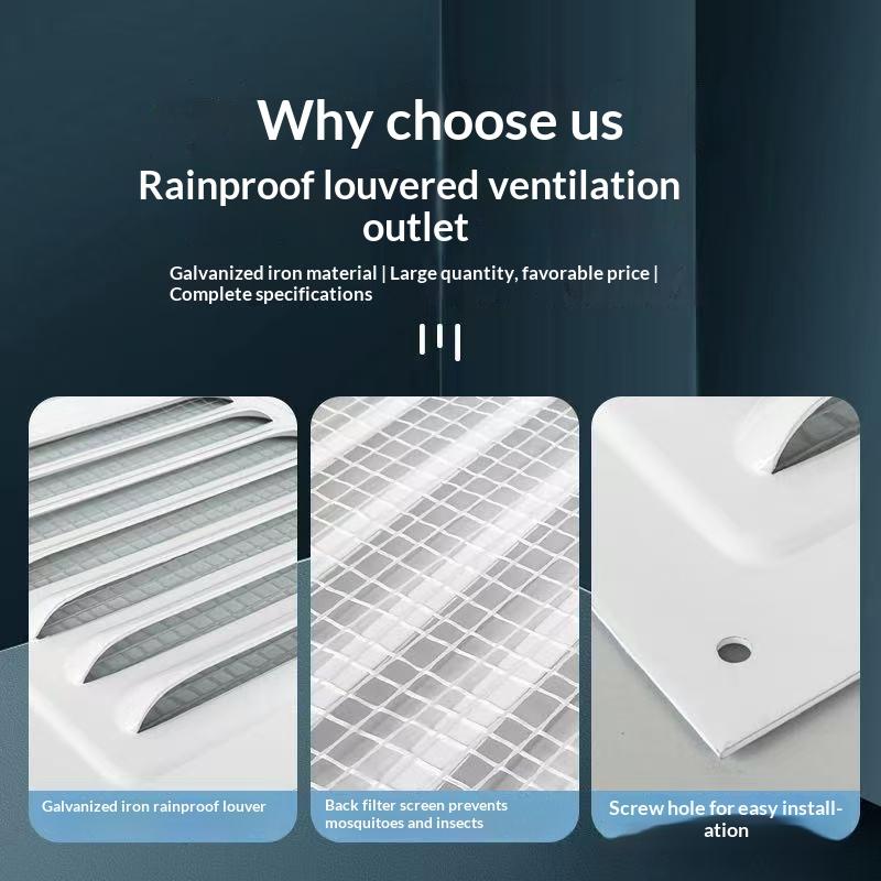 1/2 Stück 150/200/250 mm Metall-Lüftungsgitter Heizungs-Kühlungs-Lüftungsschlitzplatte Auslass-Lüftungsabdeckung
