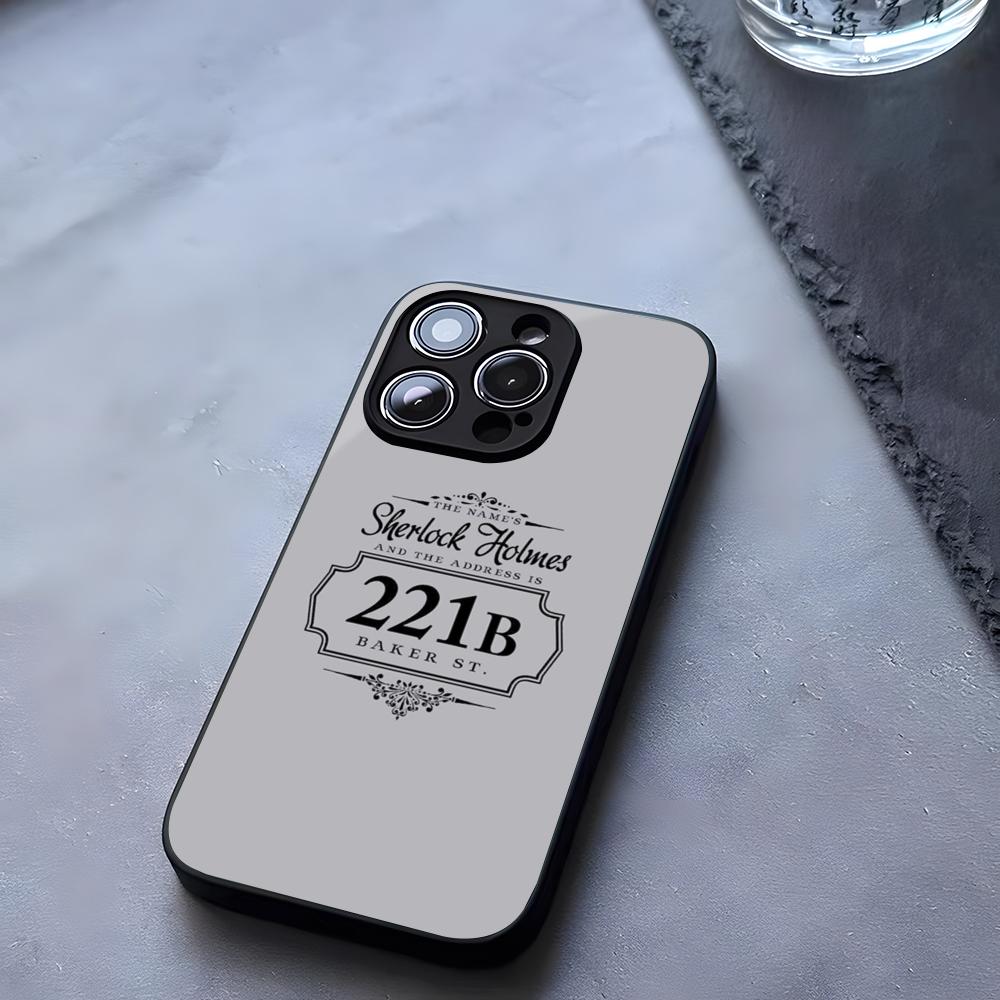221b-SherlockS-H-Holmes-TV Phone Case Tempered Glass For IPhone 17 13 14 16 12 15 11 Pro Max Plus Mini X XR SE2020 Coque