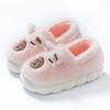 Cotton slippers autumn and winter home bag heel cartoon cotton mop warm velvet shoes platform couple hair slippers
