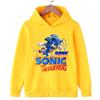 Sonic Lightning Dynamic Printed Kids' Hoodie, Let Children Wear Energetic Game-Inspired Playful Fashion Sense