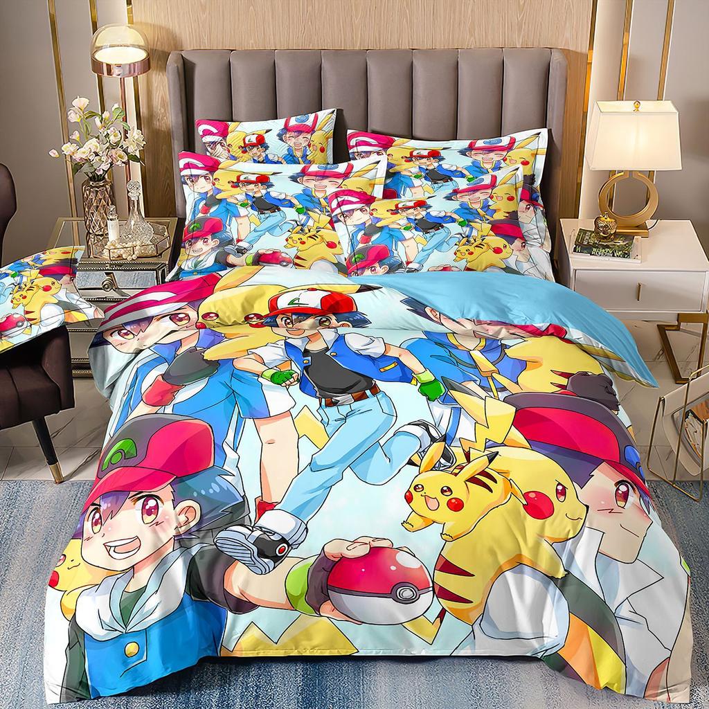 3D Printed Quilt Cover Three-Piece Set Four-Piece Set Children'S Cartoon Duvet Cover