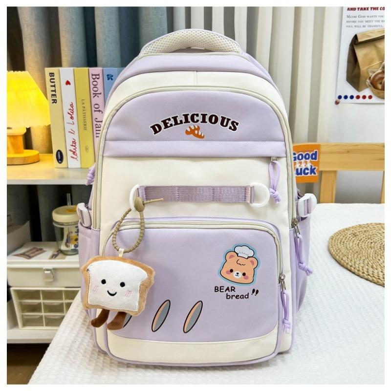 High Value College Style Fresh and Sweet Contrasting Color Splicing Backpack Junior High School Student Backpack
