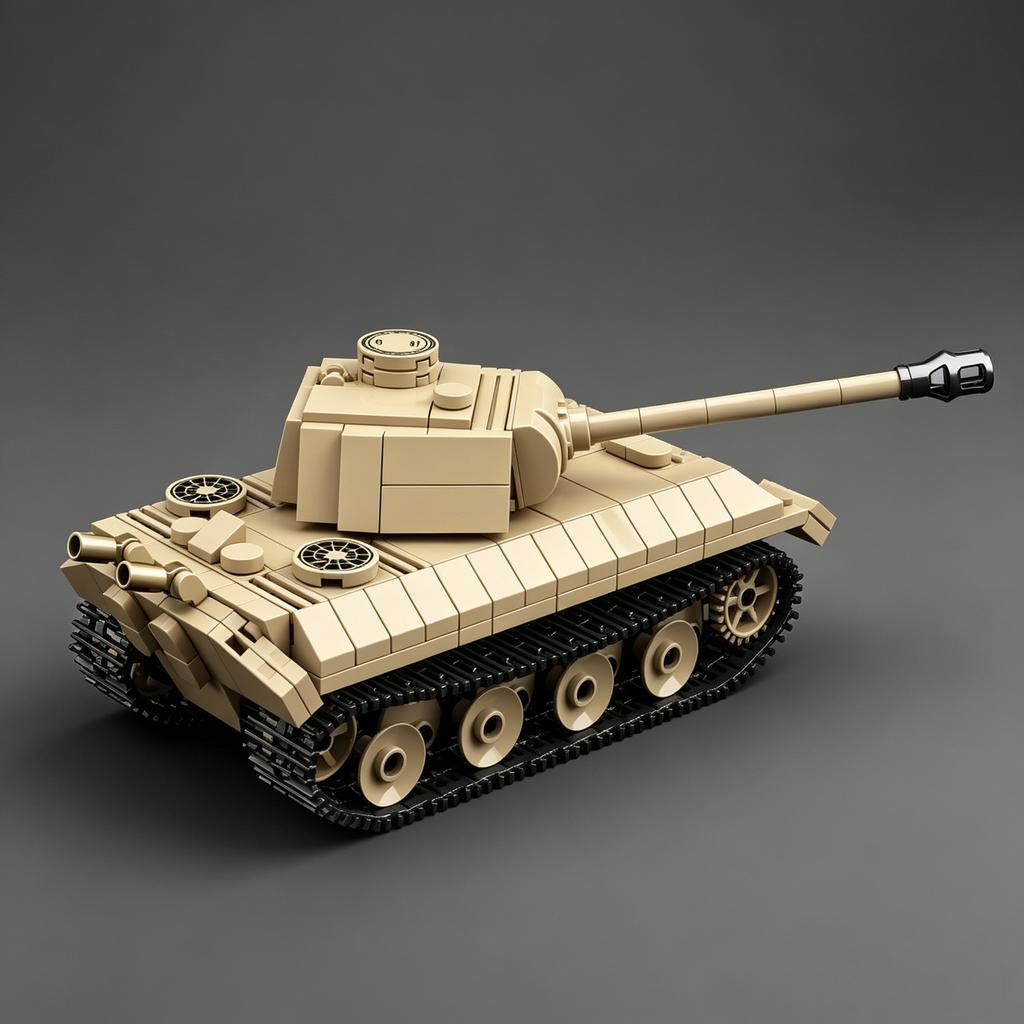 Zweiter Weltkrieg Deutscher Panzer V „Leopard“ Typ A Sd.Kfz.171 Maßstabsgetreues Modellbausatz Baustein-Set Spielzeug für Jungen Mädchen