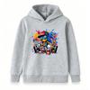 Kids Boys Girls Casual Pullover Hoodie, Cool Hip Hop Urban Graffiti Character Print Long Sleeve Soft Hooded Sweatshirt for Casual Daily Wear Street