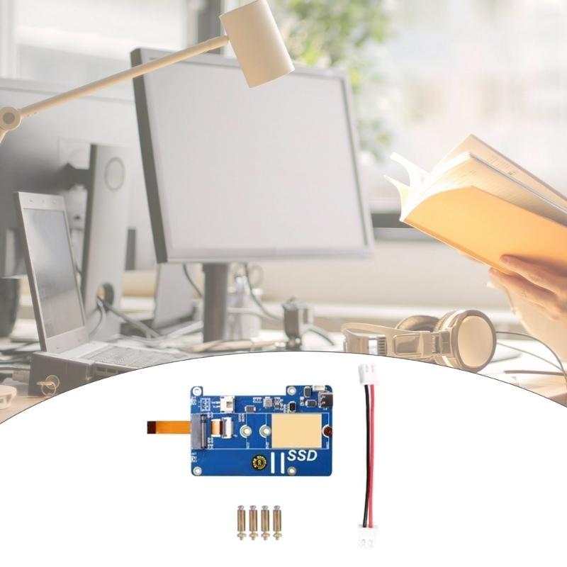 MPS2280P PCIe M.2 SSD Expansion Board for RPi 5 with M.2 mKey Connection, NVMe SSD Support and Double LED Indicators