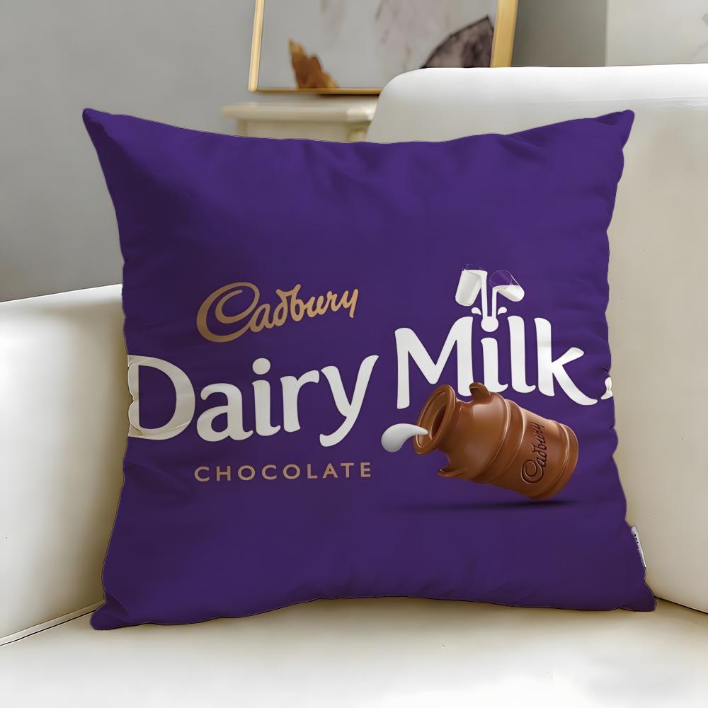classic snack brand Cadbury Cushion Cover Soft  EasyWash Pillow Case  Versatile for Couch Bed Travel and Office