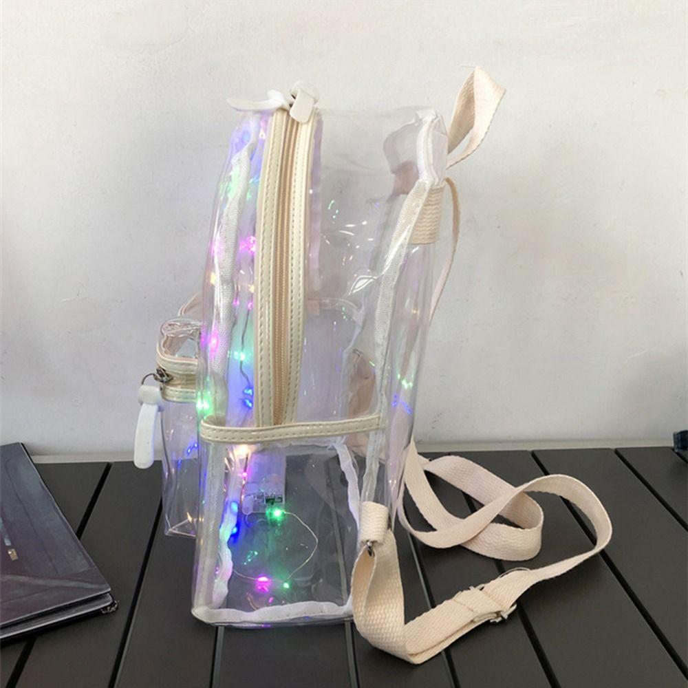Large Capacity LED Lights Schoolbag Waterproof Luminous Travel Bag  Outdoor