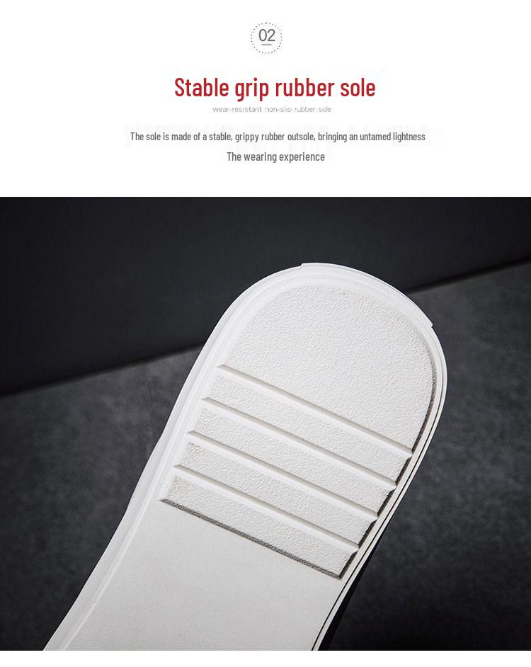 Men's Genuine Leather Sneakers - 2025 Korean Style Casual Versatile White & Black Shoes