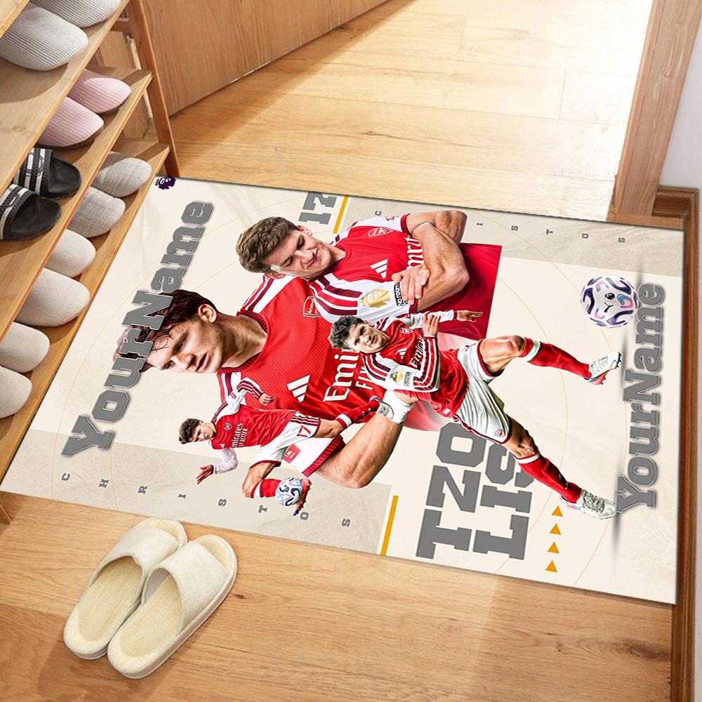 Arsenal Personalized Name Area Rug Perfect for Game Room Balcony Playrooms Entryway Antislip Carpet Anime Office Decor Birthday/Christmas Gift
