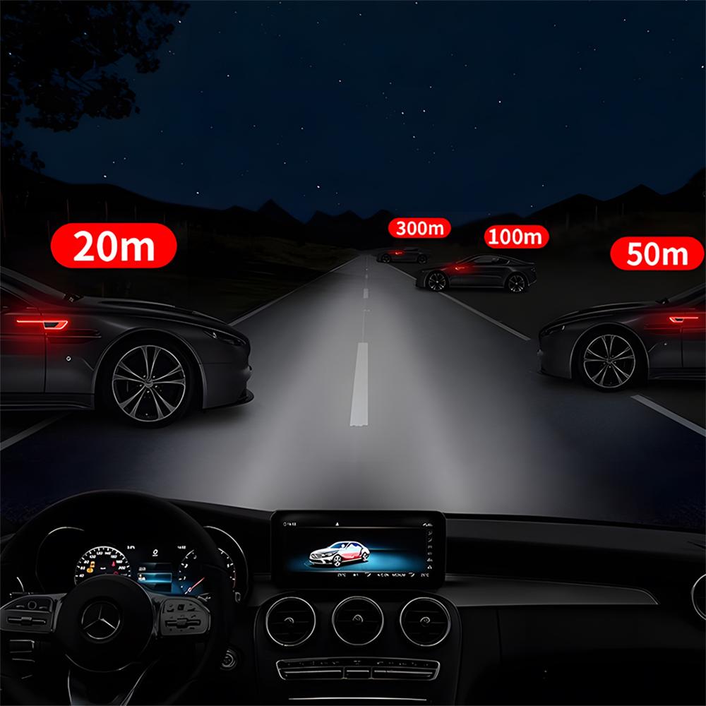1 pair Reflective Warning Strip Tape Car Side Baffle Decoration Stickers For Citroen C1 C2 C3 C5 Grand Exterior Auto Accessories aib256