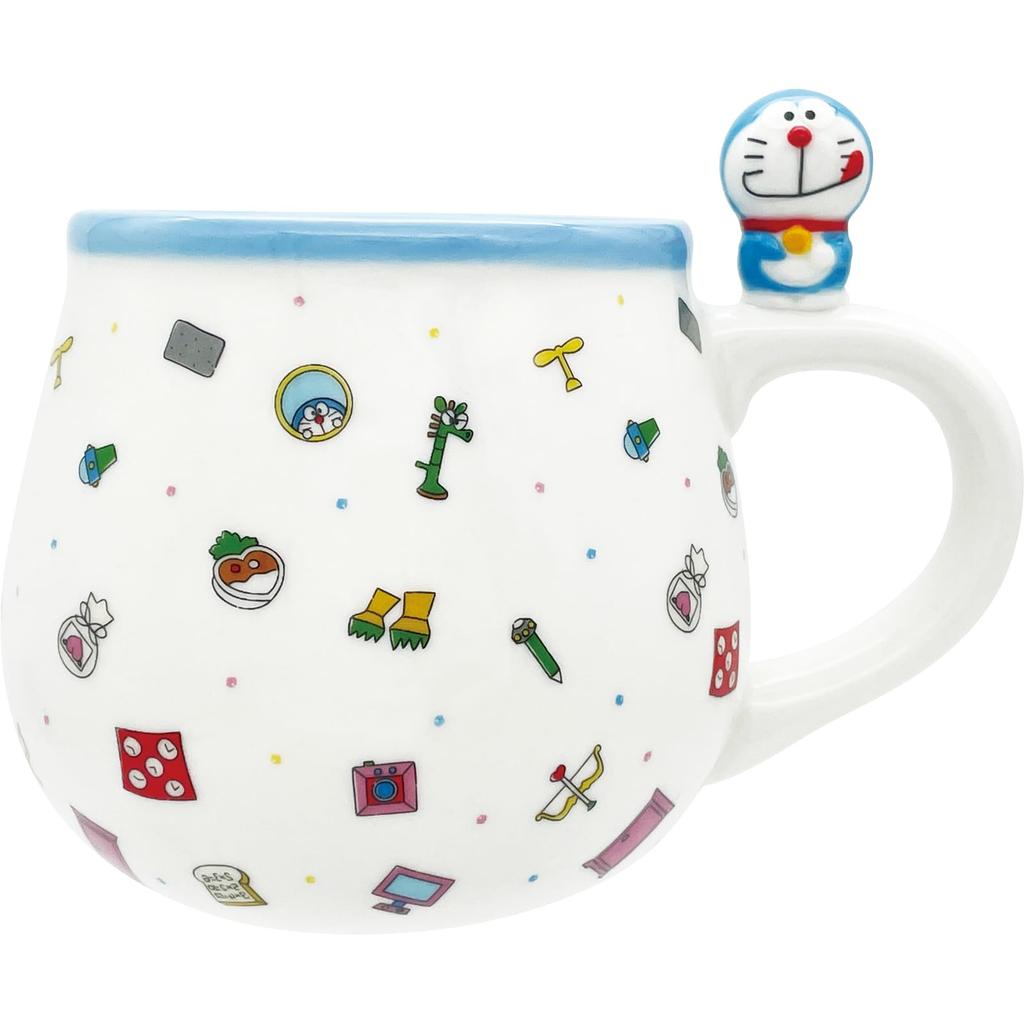 sun art Mug with Secret Doraemon 12 X 9 X 8 300 SAN4785 "Doraemon" Figure, Gadget, Goods, White, Approx. Cm, Ml,