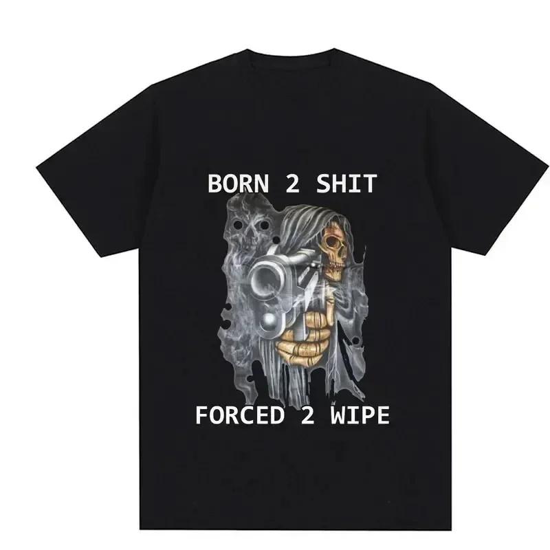 

I Am Afraid of Talking To Women T-Shirts Hard Skeleton Meme Men Women Print Tee T Shirt Oversized Short Sleeve Tshirt S