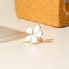 Baroque oil drop flower ring, metal lava light luxury pearl ring female