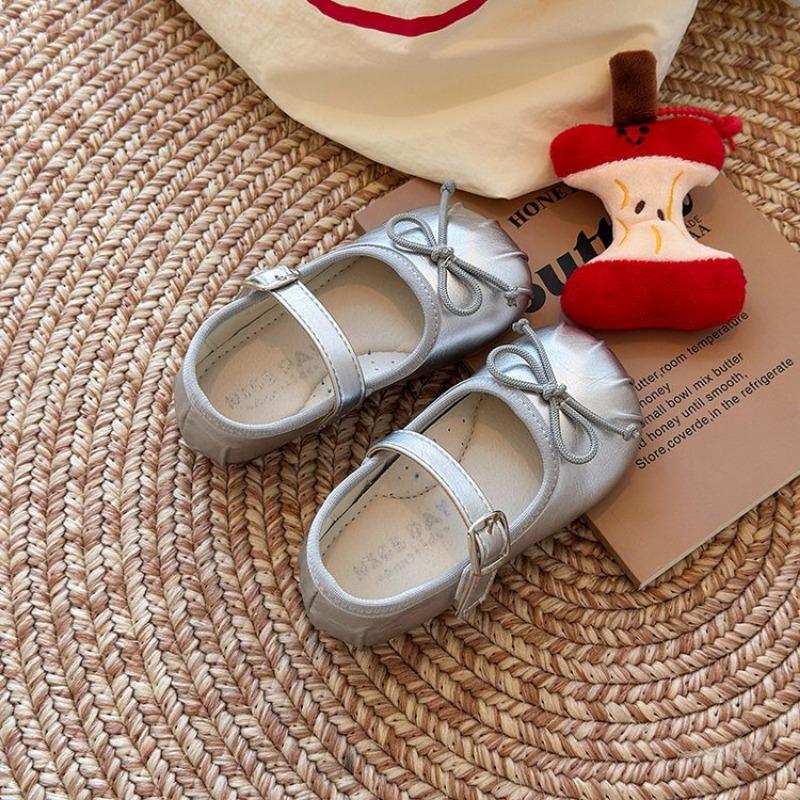 Mädchen Koreanischer Stil Kleine Lederschuhe Kinder Schleife Prinzessin Schuhe Leichte Mary Jane Schuhe Baby Mädchen Flache Einzelne Schuhe