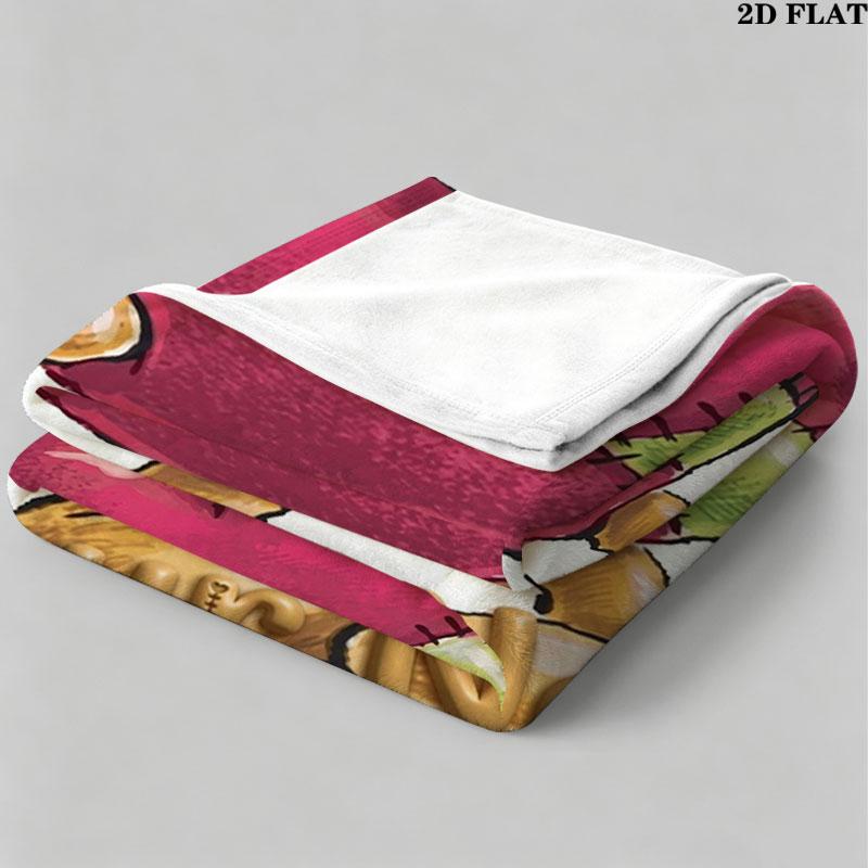 1PC Diddl Custom Name Patterned Flannel Blanket Suitable For All Seasons for Home Decor Warmth and Comfort Gifts Holiday Present
