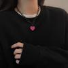 Love Necklace Female Ins Trendy Niche Design Sense Hip Hop Personality Sweater Chain Internet Celebrity Year New Sweater Chain
