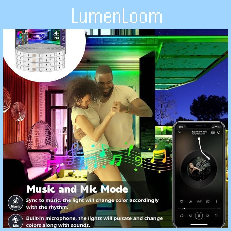 Waterproof Led Light Strip With Remote For Outdoor Home Decoration