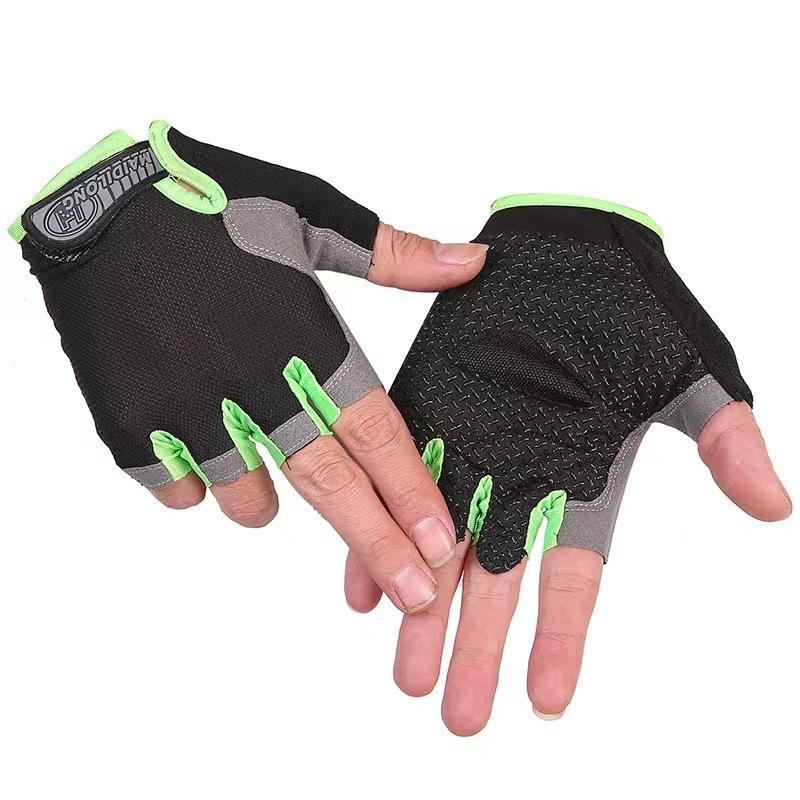 Cycling Gloves Half Finger Men and Women Summer Non-slip Wear-resistant Sunscreen Road Bike Motorcycle Palm Pad Thickened Silicone Shock Absorption
