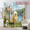 2pcs, 2D FLAT PRINTING Curtains (Without Rod) Easter Chick Modern Pattern Curtains Polyester Curtains Festive for Bedroom,
