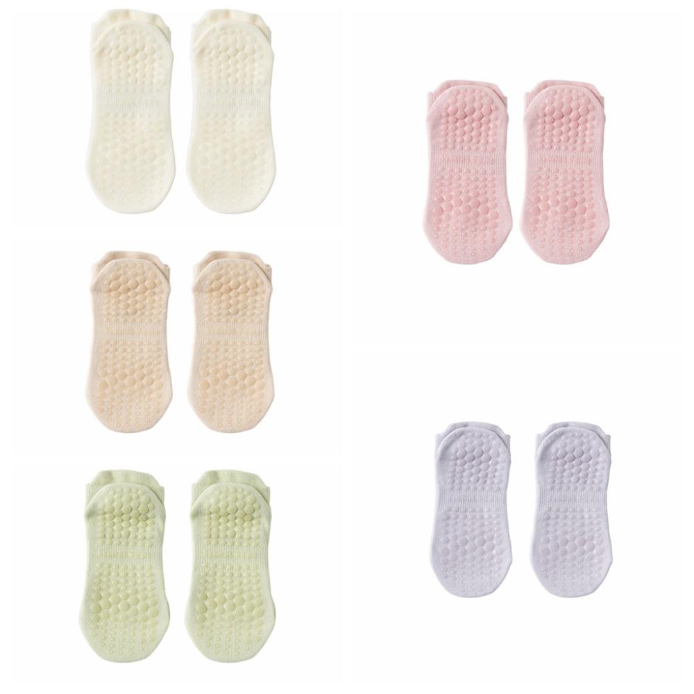 5Pairs Sweat-Absorbent Anti-Slip Fitness Socks Simple Short Tube Socks Yoga Socks Women  Women