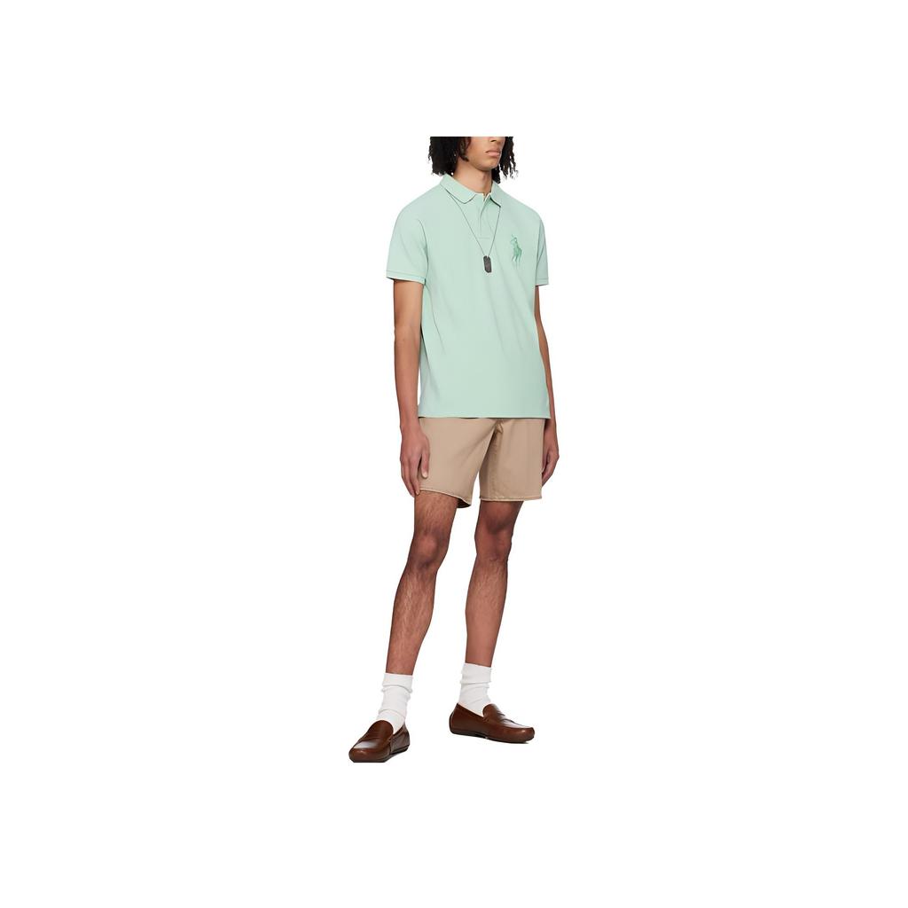 Polo Ralph Lauren Logo Embroidered Pullover Short Sleeve Polo Shirt Men Tops Green 710938137-002