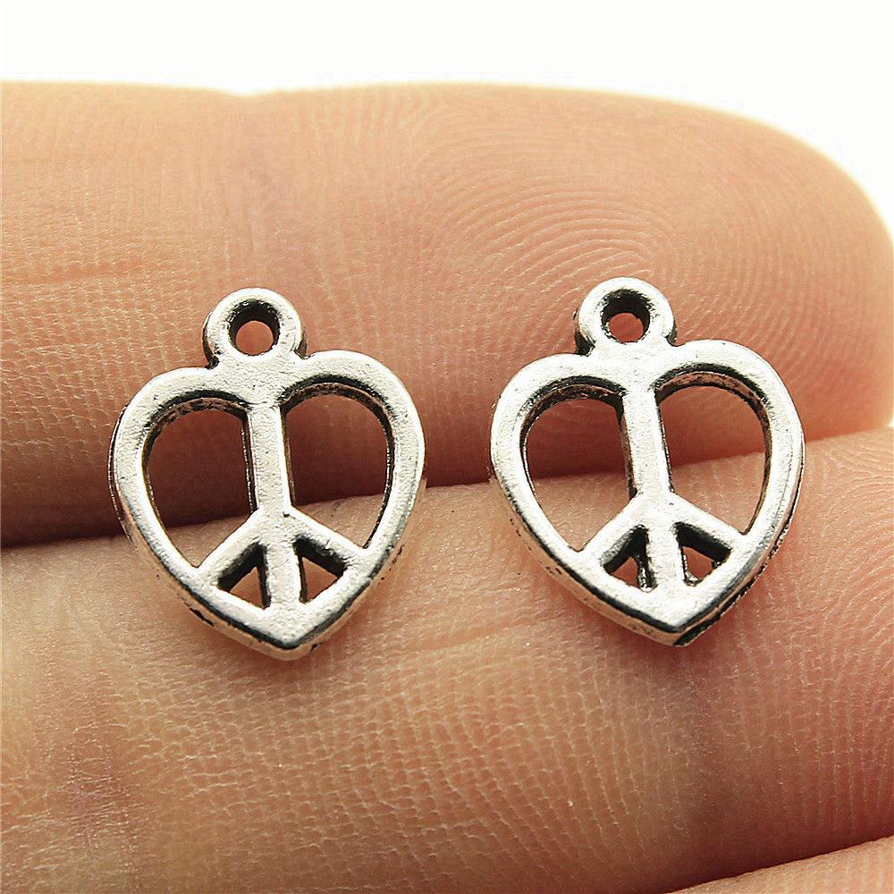 

Подвеска-символ мира, мужская бижутерия, массивная, симпатичная, своими руками A08-20pcs-14x11mm