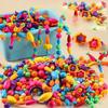Children's Pop Bead Handmade Diy Material Puzzle Insert Play Little Girl Necklace Bracelet Kindergarten Girl Toy Plastic/plastic 200-1000 Beads