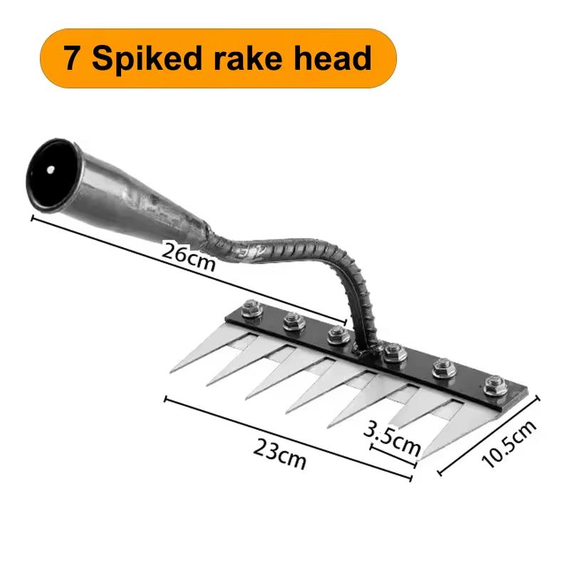 5/6/7/8 Teeth Metal Rake Garden Manual Aerators Tool Farming Iron Weed Weeders for Gardening and Weeding  Agriculture Hand Tools