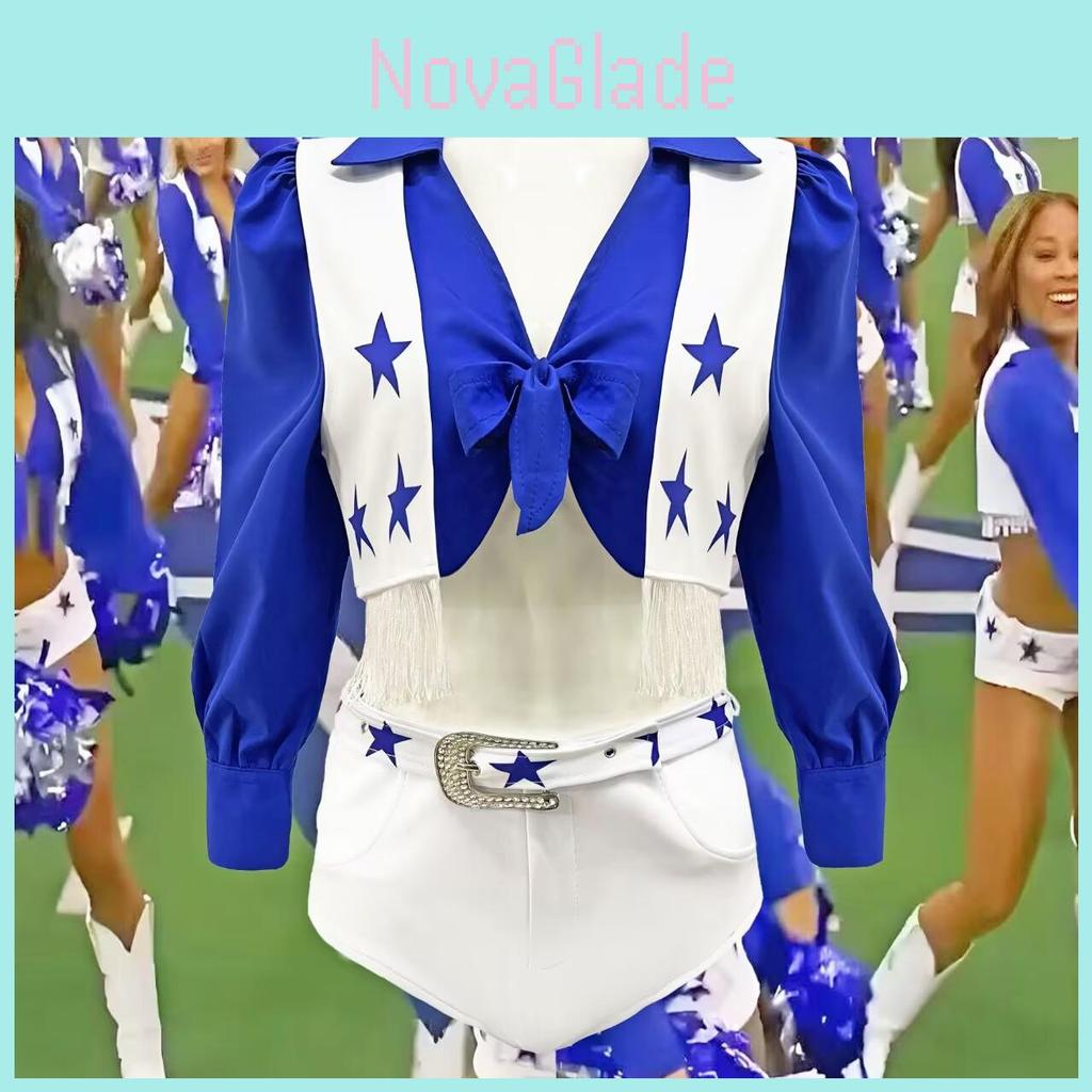 Football Match Cheerleader Girl Performance Costume Set For Performance And Event Use