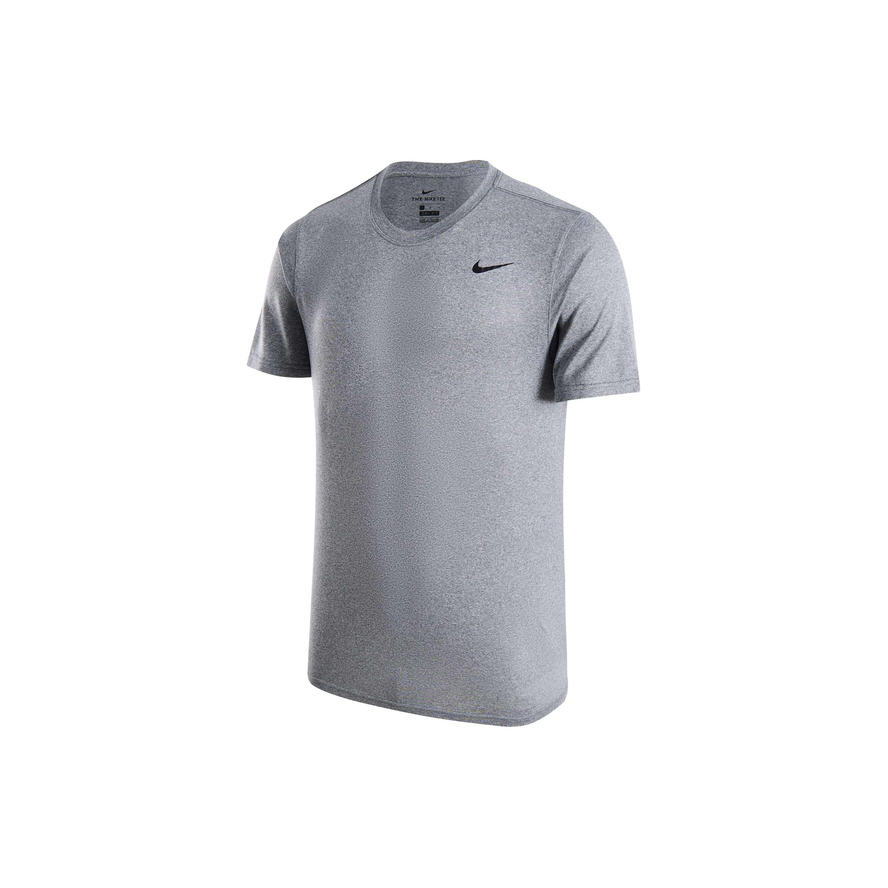 

Nike Dri-Fit Logo Круглый вырез свитера Удобная быстросохнущая повседневная футболка с коротким рукавом Стандартные мужские футболки Carbon-Gray Black HF0507-091 S