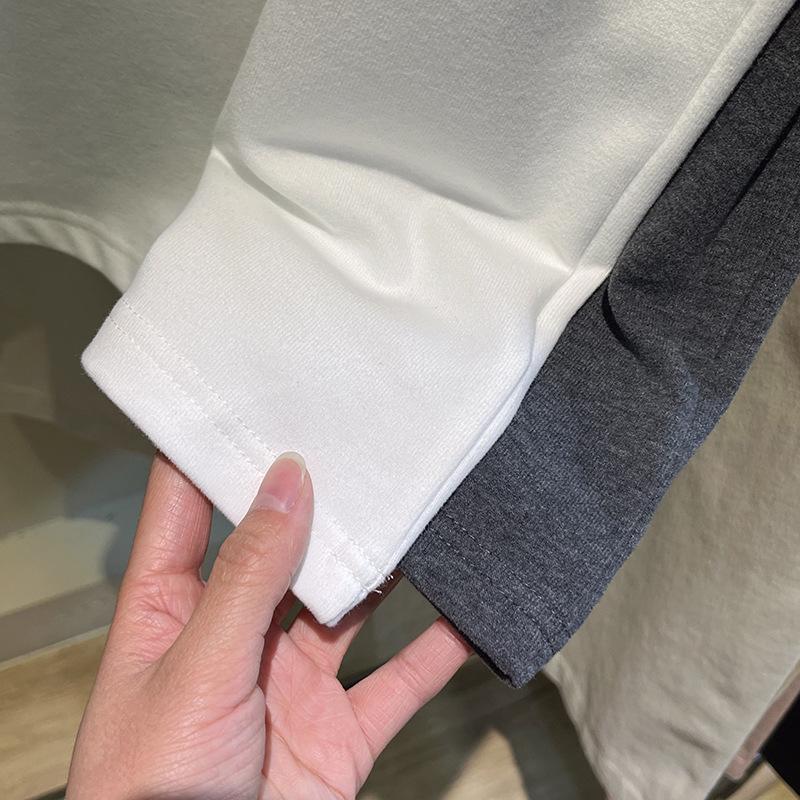 Korean Style Women's Cartoon Puppy Embroidery Red Scarf Short-Sleeve T-Shirt