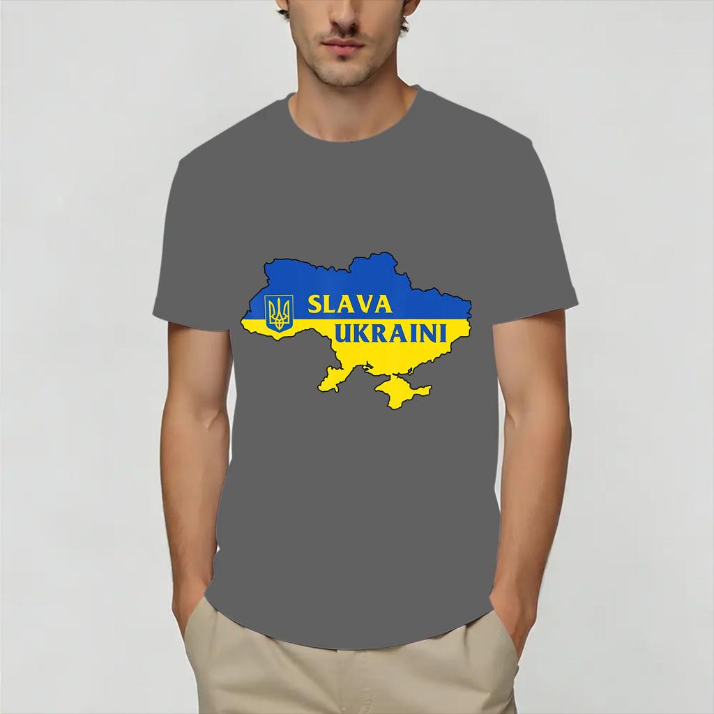 Ukraine Ukrainian Flag Tshirt Summer Hipster Tshirts Couple Cotton Comfortable Tees Shortsleeved Street Style Tshirt