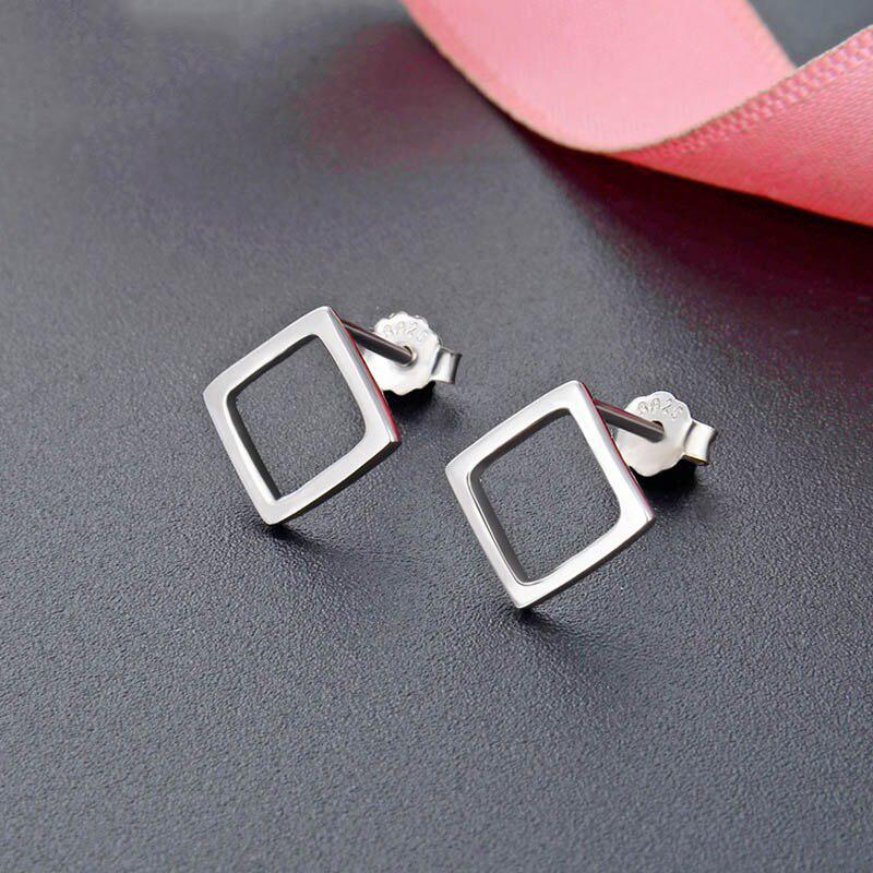 

Танциз из натурального стерлингового серебра 925 пробы, ювелирные изделия, серьги-гвоздики для женщин, серьги геометрической формы, ювелирные изделия, подарок для свадебной вечеринки