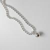 Simple silver ball silver bracelet 925 silver 8mm ball pendant silver bracelet