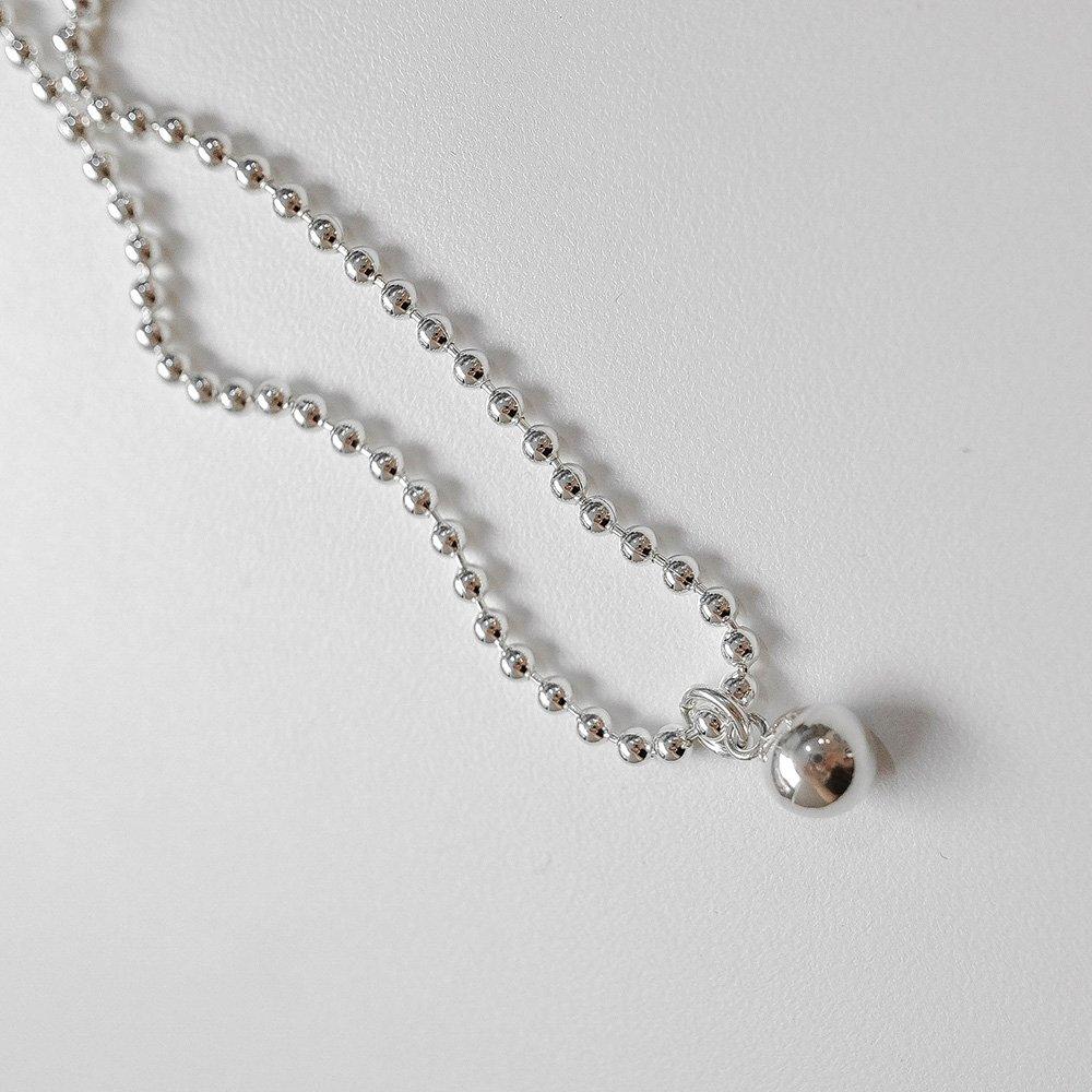 Simple silver ball silver bracelet 925 silver 8mm ball pendant silver bracelet