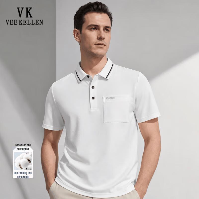 VEE KELLEN Men s Modal Cotton Business Polo Shirt M
