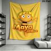 Maya the Bee Wall Tapestry Aesthetic Wall Hanging Printed Fabric Blanket Decorative Tapestries for Bedroom Living Room Home Decor
