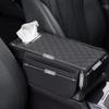 Universal Car Armrest Cover Elbow Rest Arm Rest Protector Mat Car Armrest Pad with Tissue Box  Auto