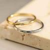 1Pcs Stainless Steel Thin Ring with Six Zirconia Stones - a Simple and Fashionable All-purpose Ring Accessory