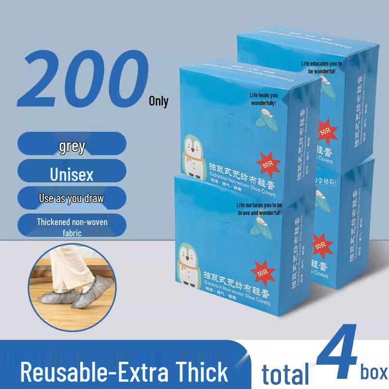 Vastagított Nem szőtt Vízálló Csúszásmentes Eldobható Cipővédők Felnőttek és Diákok Számára