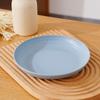 Wheat Straw Round Vegetable Plate Household Large Vegetable Plate Set Drop-Resistant Snack Plastic Plate Fruit Plate Plate