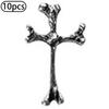 10Pcs Halloween Nail Charms Decorations 3D Metal Alloy Skull Cross Vintage Punk Style Nail Art Charms for DIY Manicure Nail Design Art Supplies