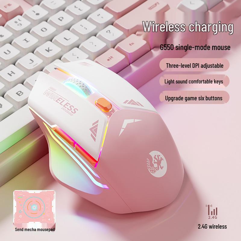 Mecha Mouse Wireless Silent Bluetooth Dual-Mode Mechanical Gaming Mouse Rechargeable for PC/Laptop.