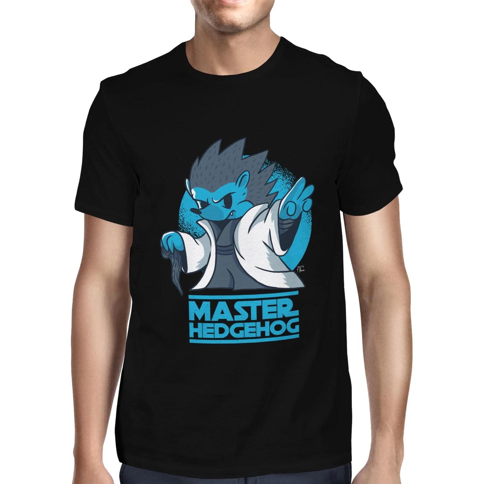 1Tee Mens Master hedgehog Spoof T-Shirt S