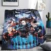 Demon Slayer Retro Style Blanket, Soft Throw for Sofa Bed, Ideal Gift for Retro Anime Fans.chl