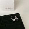 Niche Design Sense Zircon Sparrow Plume Pearl Ring Women'S Light Luxury Elegant Fashion Exquisite Personality Temperament Ring Ring