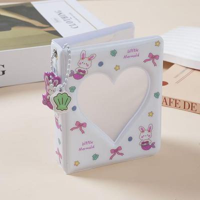 3-Inch Heart Hollow Instax Photo Album - Cute Cartoon Design, Loose-Leaf, Small Card Storage